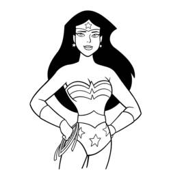 Раскраска: Чудо-Женщина (Супер герой) #74545 - Бесплатные раскраски для печати