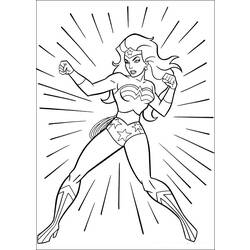 Раскраска: Чудо-Женщина (Супер герой) #74546 - Бесплатные раскраски для печати