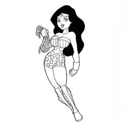 Раскраска: Чудо-Женщина (Супер герой) #74549 - Бесплатные раскраски для печати