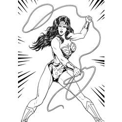 Раскраска: Чудо-Женщина (Супер герой) #74552 - Бесплатные раскраски для печати