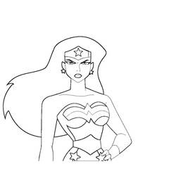 Раскраска: Чудо-Женщина (Супер герой) #74555 - Бесплатные раскраски для печати