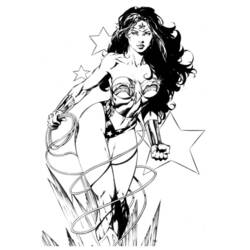 Раскраска: Чудо-Женщина (Супер герой) #74560 - Бесплатные раскраски для печати