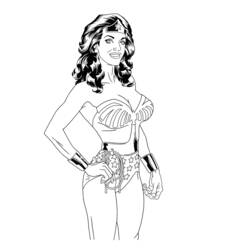 Раскраска: Чудо-Женщина (Супер герой) #74567 - Бесплатные раскраски для печати