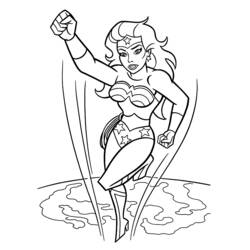Раскраска: Чудо-Женщина (Супер герой) #74568 - Бесплатные раскраски для печати