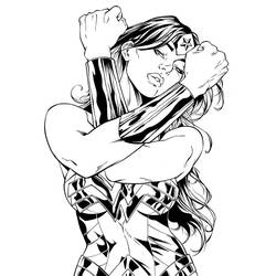 Раскраска: Чудо-Женщина (Супер герой) #74574 - Бесплатные раскраски для печати