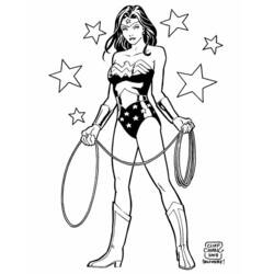 Раскраска: Чудо-Женщина (Супер герой) #74575 - Бесплатные раскраски для печати