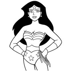 Раскраска: Чудо-Женщина (Супер герой) #74582 - Бесплатные раскраски для печати