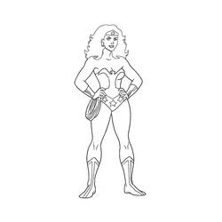 Раскраска: Чудо-Женщина (Супер герой) #74590 - Бесплатные раскраски для печати