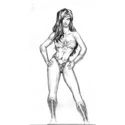 Раскраска: Чудо-Женщина (Супер герой) #74595 - Бесплатные раскраски для печати
