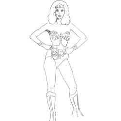 Раскраска: Чудо-Женщина (Супер герой) #74596 - Бесплатные раскраски для печати