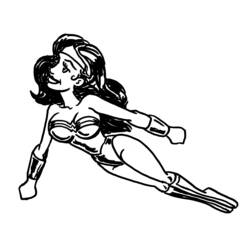 Раскраска: Чудо-Женщина (Супер герой) #74601 - Бесплатные раскраски для печати