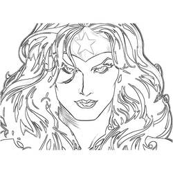 Раскраска: Чудо-Женщина (Супер герой) #74629 - Бесплатные раскраски для печати