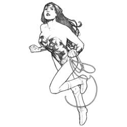 Раскраска: Чудо-Женщина (Супер герой) #74656 - Бесплатные раскраски для печати
