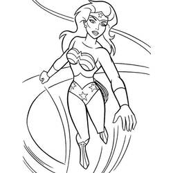 Раскраска: Чудо-Женщина (Супер герой) #74659 - Бесплатные раскраски для печати