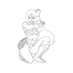 Раскраска: Чудо-Женщина (Супер герой) #74660 - Бесплатные раскраски для печати