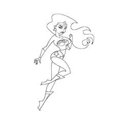 Раскраска: Чудо-Женщина (Супер герой) #74662 - Бесплатные раскраски для печати