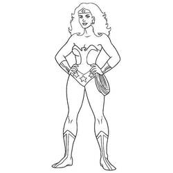 Раскраска: Чудо-Женщина (Супер герой) #74673 - Бесплатные раскраски для печати