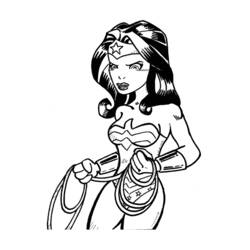 Раскраска: Чудо-Женщина (Супер герой) #74677 - Бесплатные раскраски для печати