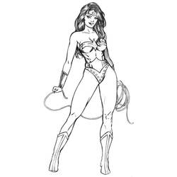 Раскраска: Чудо-Женщина (Супер герой) #74679 - Бесплатные раскраски для печати