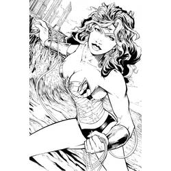 Раскраска: Чудо-Женщина (Супер герой) #74691 - Бесплатные раскраски для печати