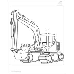 Раскраска: Бульдозер / Экскаватор (транспорт) #141782 - Бесплатные раскраски для печати