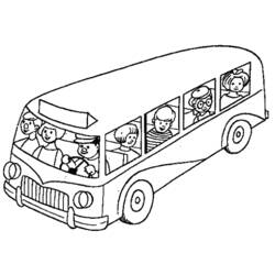 Раскраска: Автобус / Тренер (транспорт) #135305 - Бесплатные раскраски для печати