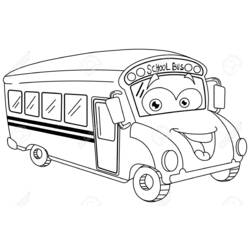 Раскраска: Автобус / Тренер (транспорт) #135499 - Бесплатные раскраски для печати