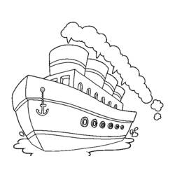 Раскраска: Пассажирское судно / Круизный лайнер (транспорт) #140699 - Бесплатные раскраски для печати