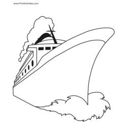 Раскраска: Пассажирское судно / Круизный лайнер (транспорт) #140786 - Бесплатные раскраски для печати