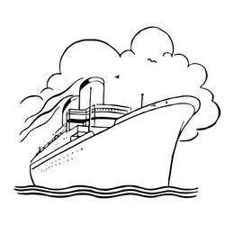Раскраска: Пассажирское судно / Круизный лайнер (транспорт) #140871 - Бесплатные раскраски для печати