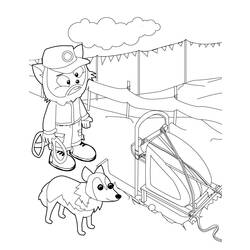 Раскраска: Собачьих упряжках (транспорт) #142646 - Бесплатные раскраски для печати