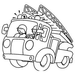 Раскраска: Пожарная машина (транспорт) #135786 - Бесплатные раскраски для печати