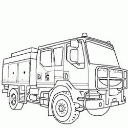 Раскраска: Пожарная машина (транспорт) #135787 - Бесплатные раскраски для печати