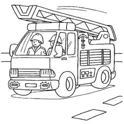 Раскраска: Пожарная машина (транспорт) #135791 - Бесплатные раскраски для печати