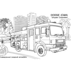 Раскраска: Пожарная машина (транспорт) #135793 - Бесплатные раскраски для печати