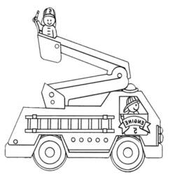 Раскраска: Пожарная машина (транспорт) #135796 - Бесплатные раскраски для печати
