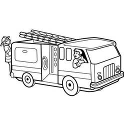 Раскраска: Пожарная машина (транспорт) #135803 - Бесплатные раскраски для печати