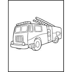 Раскраска: Пожарная машина (транспорт) #135807 - Бесплатные раскраски для печати