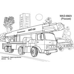 Раскраска: Пожарная машина (транспорт) #135809 - Бесплатные раскраски для печати