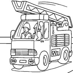 Раскраска: Пожарная машина (транспорт) #135810 - Бесплатные раскраски для печати