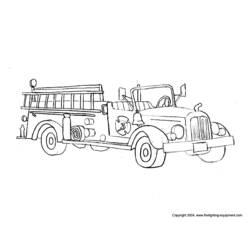 Раскраска: Пожарная машина (транспорт) #135819 - Бесплатные раскраски для печати
