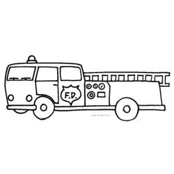 Раскраска: Пожарная машина (транспорт) #135820 - Бесплатные раскраски для печати