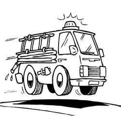 Раскраска: Пожарная машина (транспорт) #135823 - Бесплатные раскраски для печати