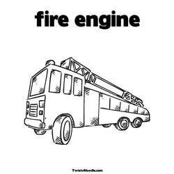Раскраска: Пожарная машина (транспорт) #135833 - Бесплатные раскраски для печати
