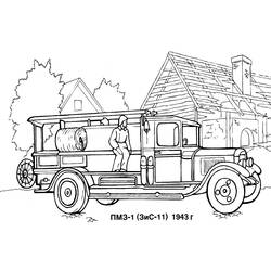 Раскраска: Пожарная машина (транспорт) #135835 - Бесплатные раскраски для печати