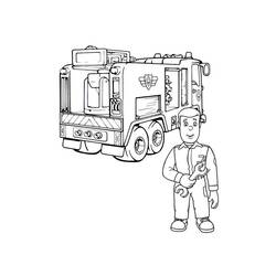 Раскраска: Пожарная машина (транспорт) #135839 - Бесплатные раскраски для печати