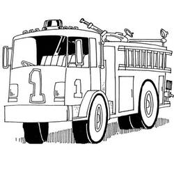 Раскраска: Пожарная машина (транспорт) #135849 - Бесплатные раскраски для печати