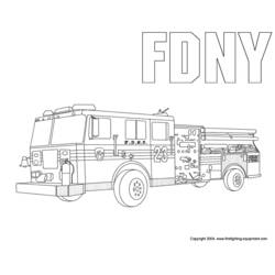 Раскраска: Пожарная машина (транспорт) #135869 - Бесплатные раскраски для печати