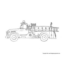 Раскраска: Пожарная машина (транспорт) #135870 - Бесплатные раскраски для печати