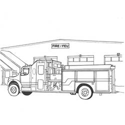 Раскраска: Пожарная машина (транспорт) #135871 - Бесплатные раскраски для печати